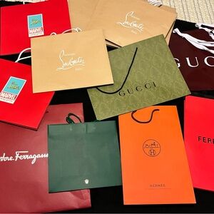 Luxury Designer Shopping Bags - Gucci, Louboutin, Hermes